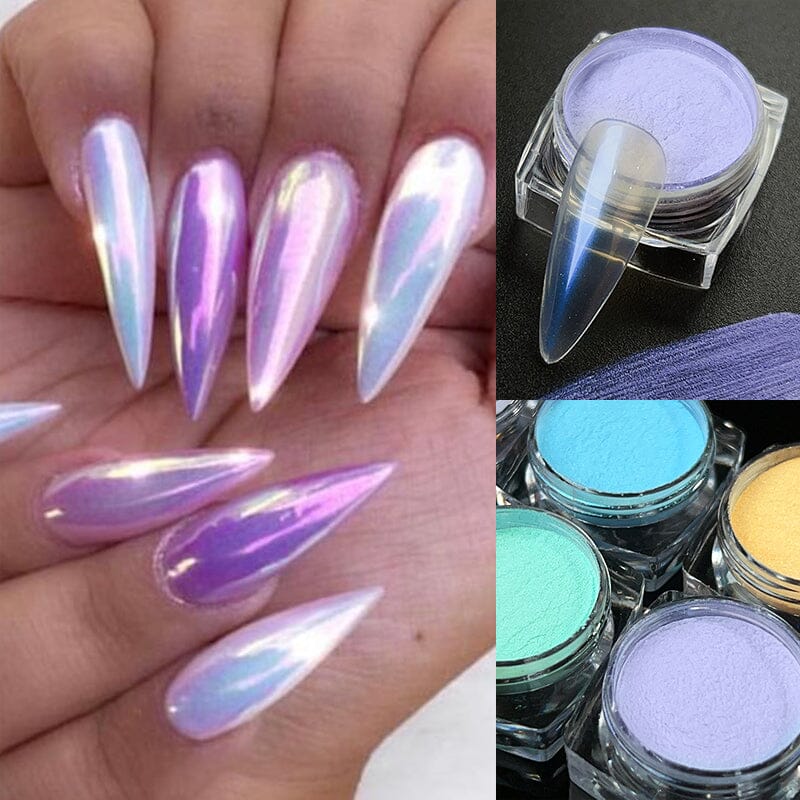 8 Colors Neon Pearly Nail Powder Nail Powder BORN PRETTY 