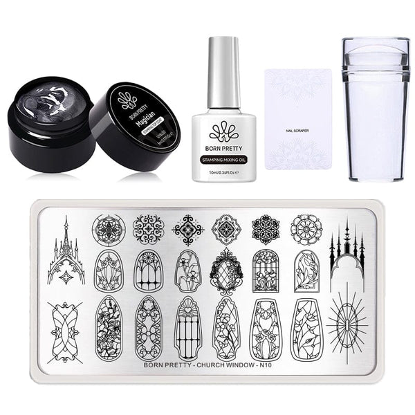 5pcs Magician Stamping Nail Kit Stamping Nail BORN PRETTY 