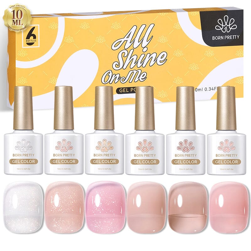 6 Colors Jelly Nude Gel Set 17 10ml Kits & Bundles BORN PRETTY Set 17 