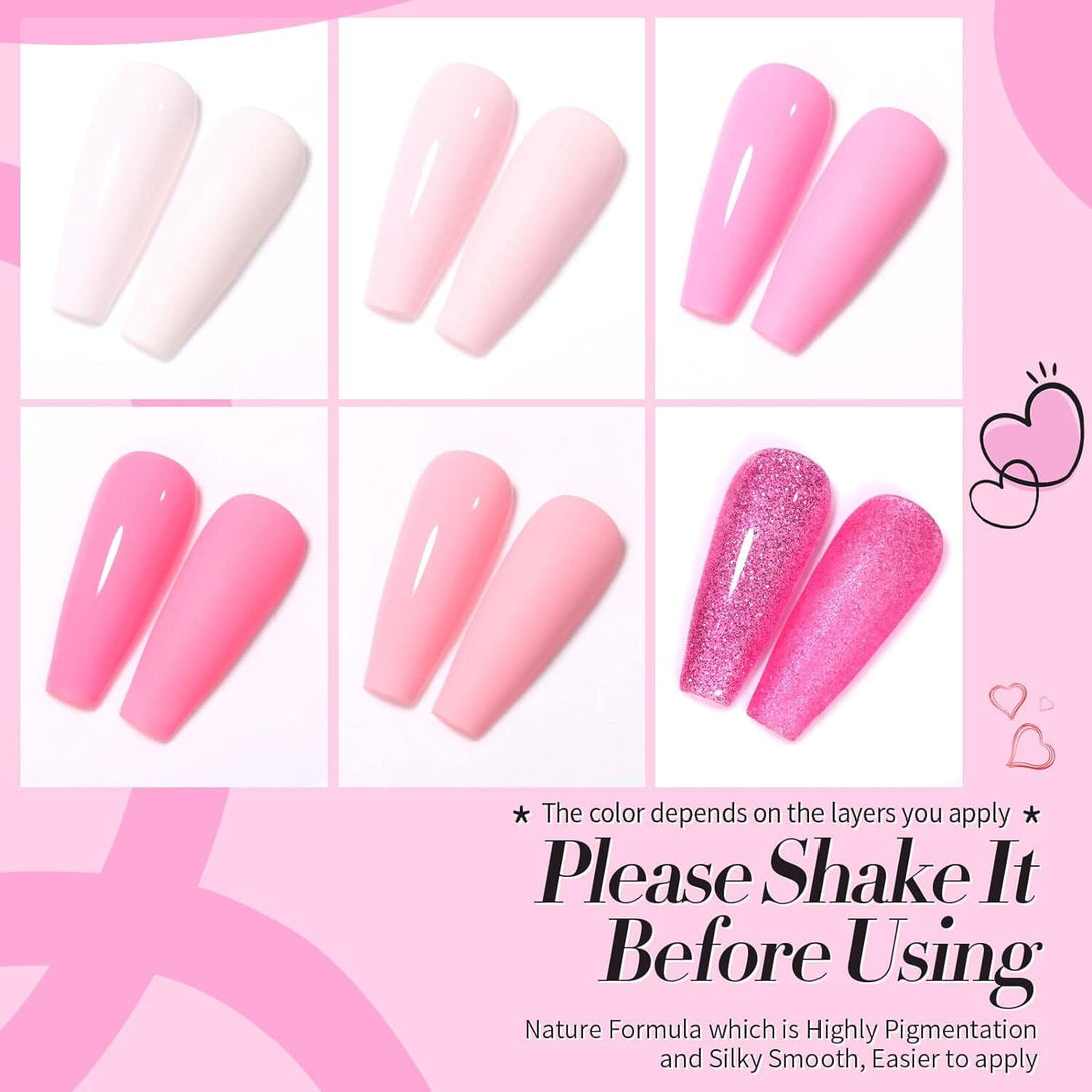 Pink Baby - 6 Colors Gel Polish Set 10ml – BORN PRETTY