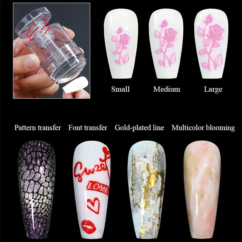 Rotatable Transparent Silicone Nail Stamper Stamping Nail BORN PRETTY 