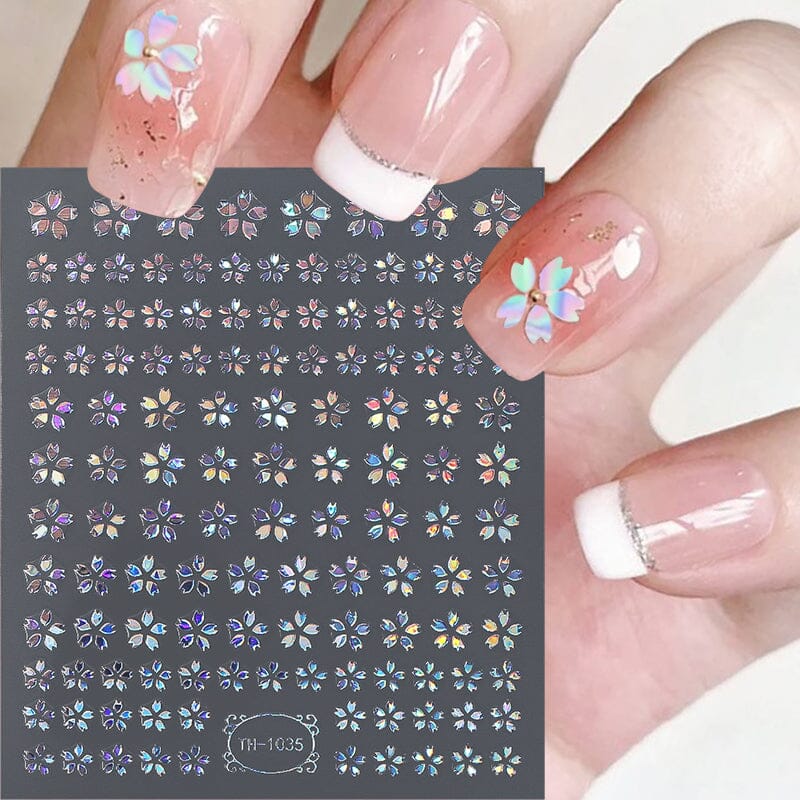 Flowers 3D Nail Sticker TH-1035 DIY Nails BORN PRETTY 
