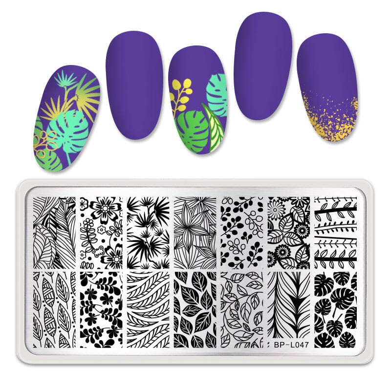 Rectangle Nail Stamping Plates Stamping Nail BORN PRETTY L047 