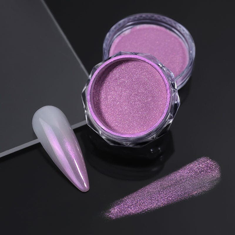 Pink Gradient Auroras Pearl Nail Powder #03 Nail Powder No Brand 