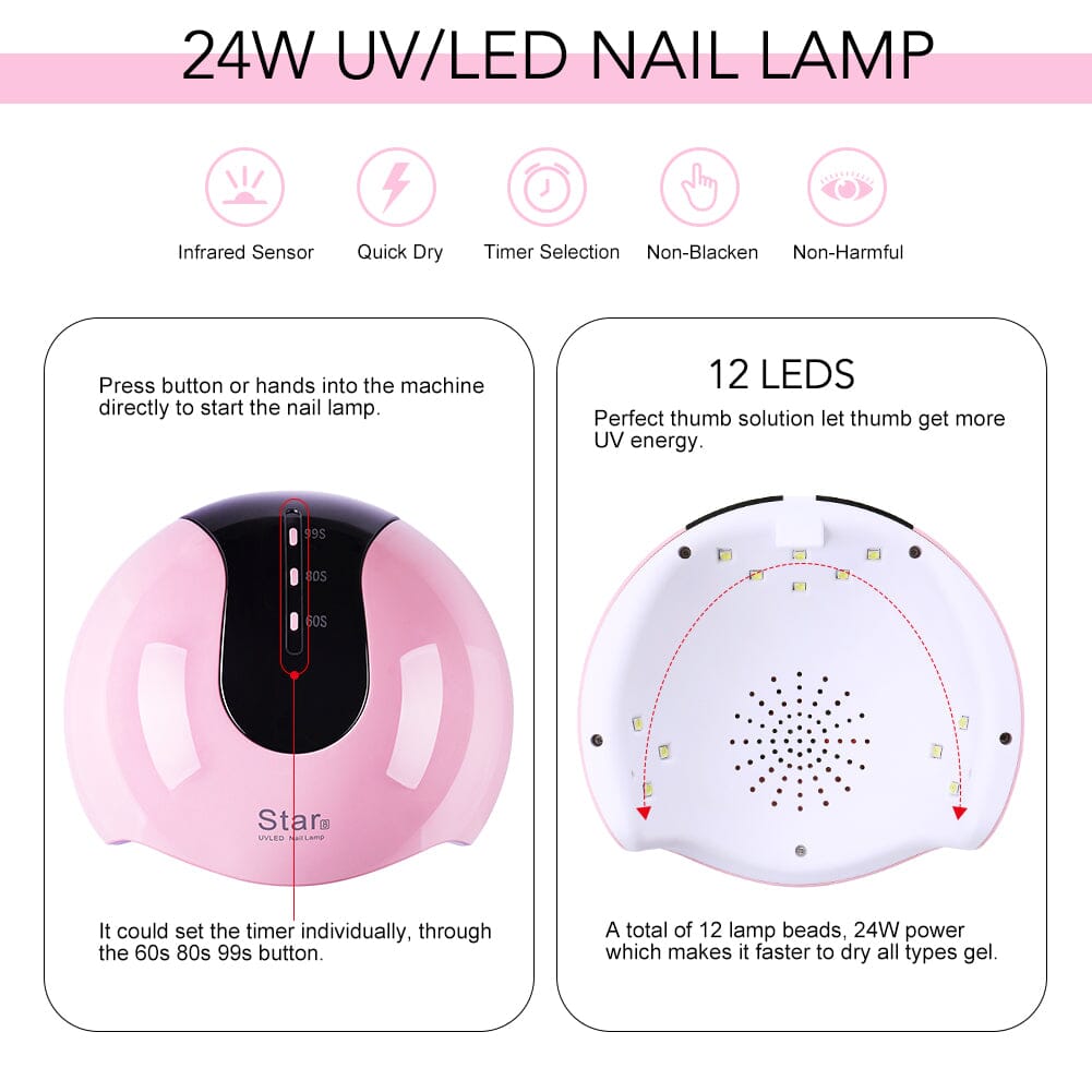 24W UV LED Nail Lamp USB Plug Nail Tools BORN PRETTY 