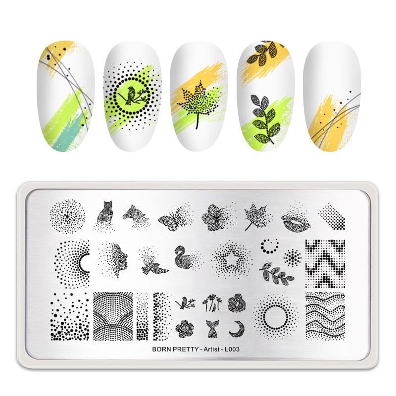 Rectangle Nail Stamping Plates Stamping Nail BORN PRETTY Artist-L003 