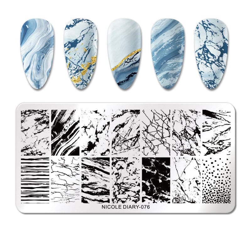 Rectangle Nail Stamping Plates Stamping Nail BORN PRETTY 076 