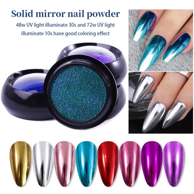 Metallic Mirror Effect Chrome Nail Powder #09 Nail Powder BORN PRETTY 