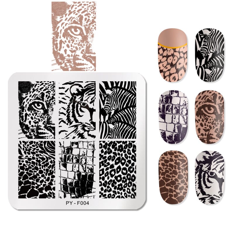 Square Round Nail Stamping Plates Stamping Nail BORN PRETTY F004 