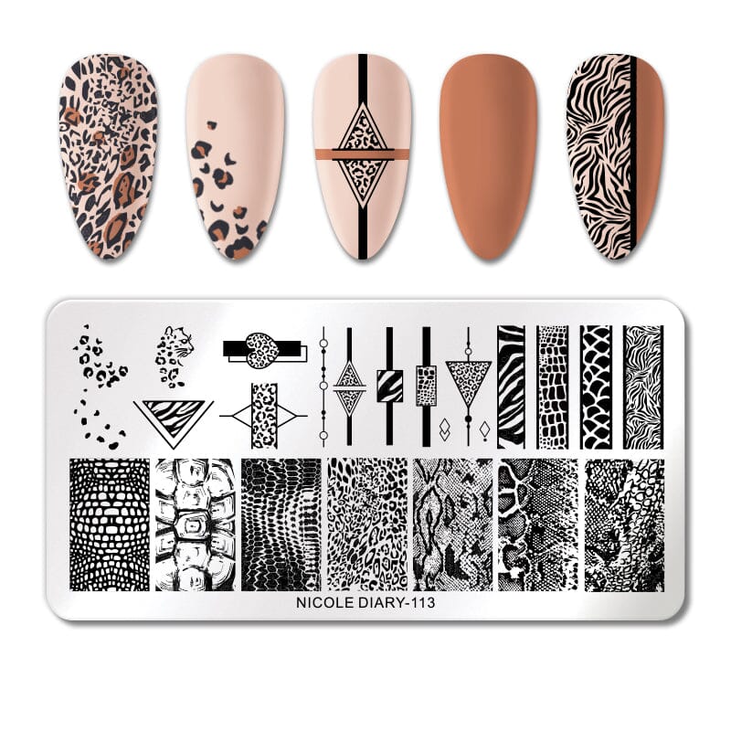 Rectangle Nail Stamping Plates Stamping Nail BORN PRETTY 113 