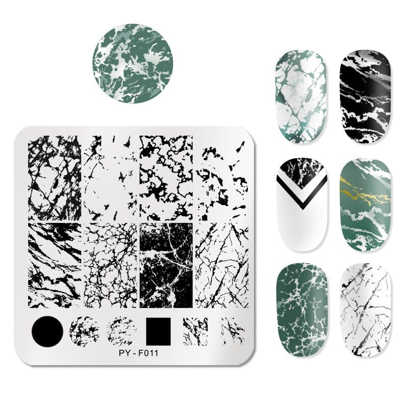 Square Round Nail Stamping Plates Stamping Nail BORN PRETTY F011 