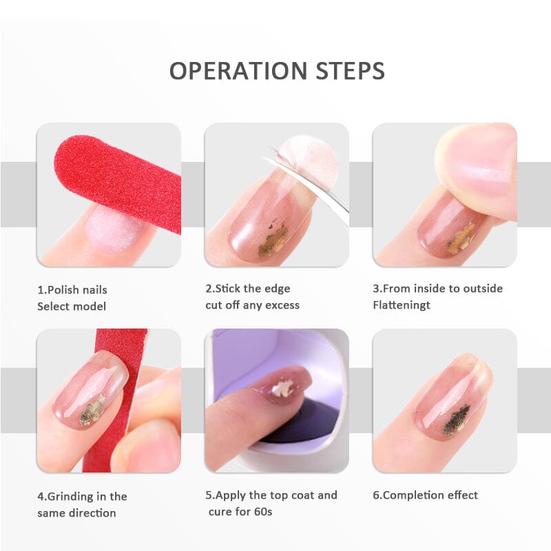18 Tips Semi Cured Gel Nail Strips Nail Sticker BORN PRETTY 