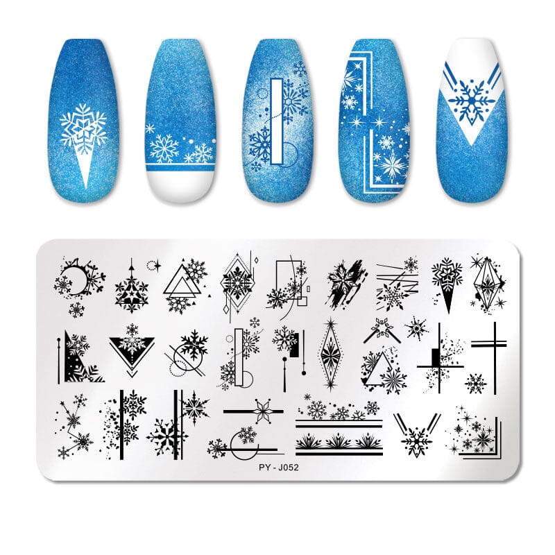 Rectangle Nail Stamping Plates Stamping Nail BORN PRETTY J052 