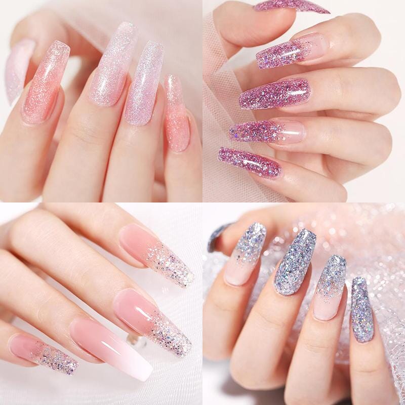 [$0.1 Flash Deal] 30ml Glitter Extension Gel AB08 Gel Nail Polish BORN PRETTY 