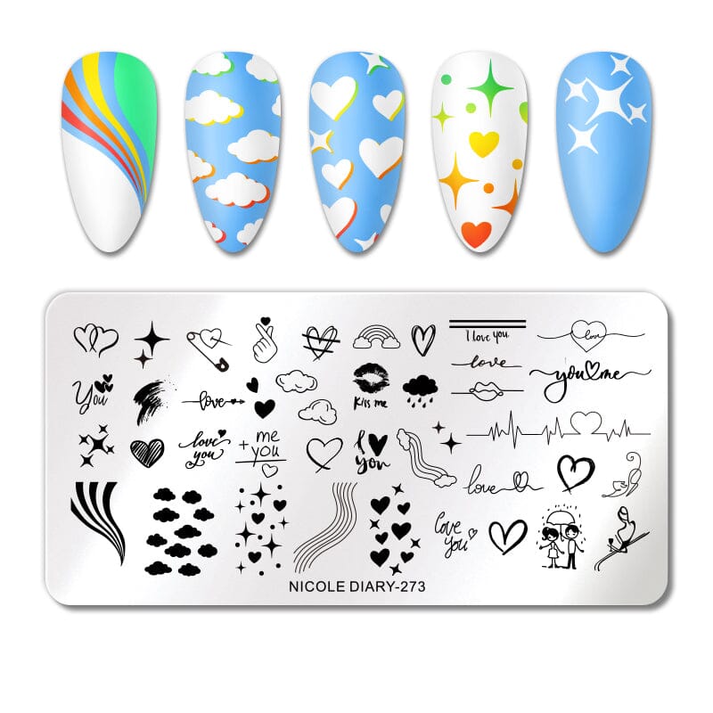 Rectangle Nail Stamping Plates Stamping Nail BORN PRETTY 273 