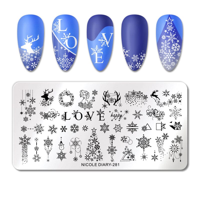 Rectangle Nail Stamping Plates Stamping Nail BORN PRETTY 281 