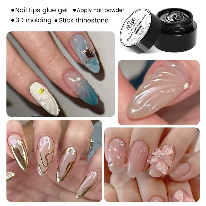 Clear Solid Nail Tips Gel 5ml Tools & Accessories BORN PRETTY 