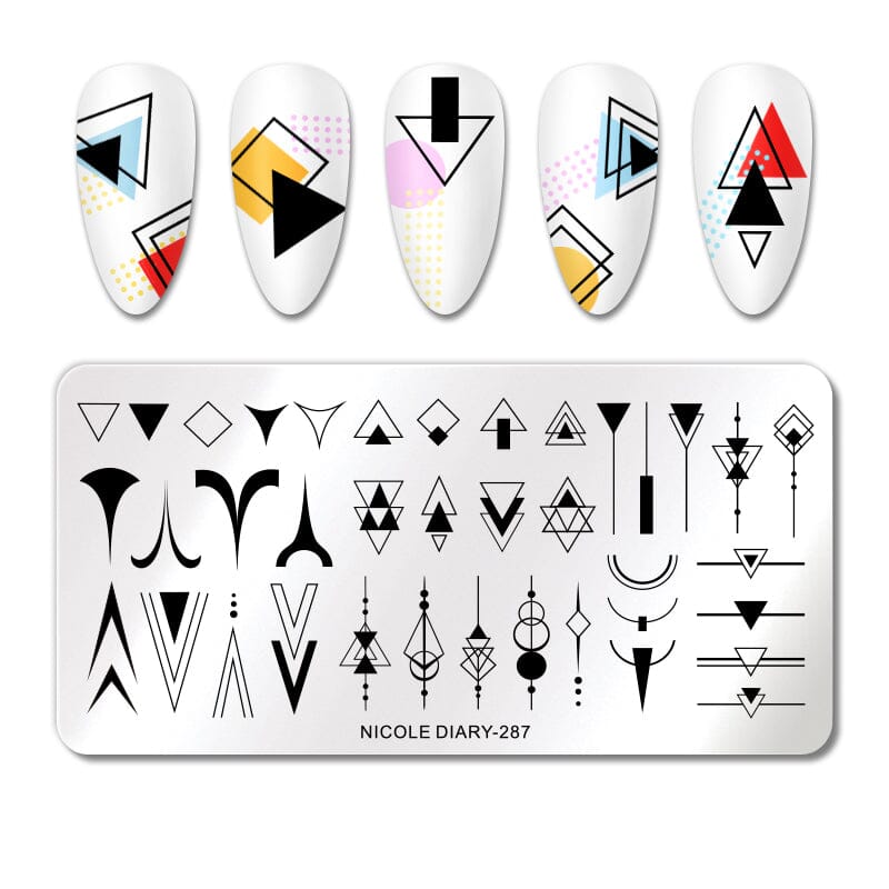 Rectangle Nail Stamping Plates Stamping Nail BORN PRETTY 287 