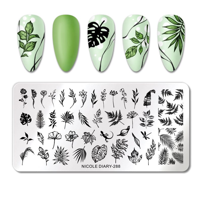 Rectangle Nail Stamping Plates Stamping Nail BORN PRETTY 288 