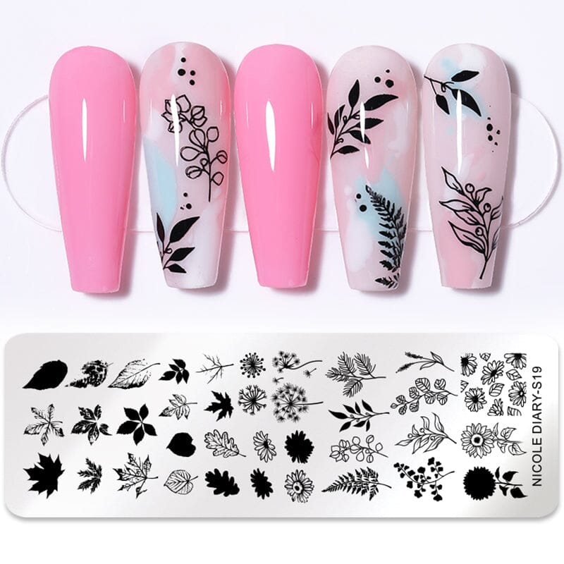 Rectangle Nail Stamping Plates Stamping Nail BORN PRETTY S19 