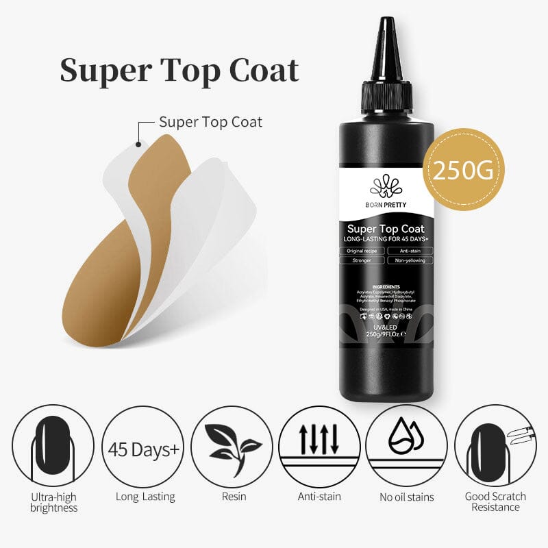 Super Top Coat 250g Gel Nail Polish BORN PRETTY 