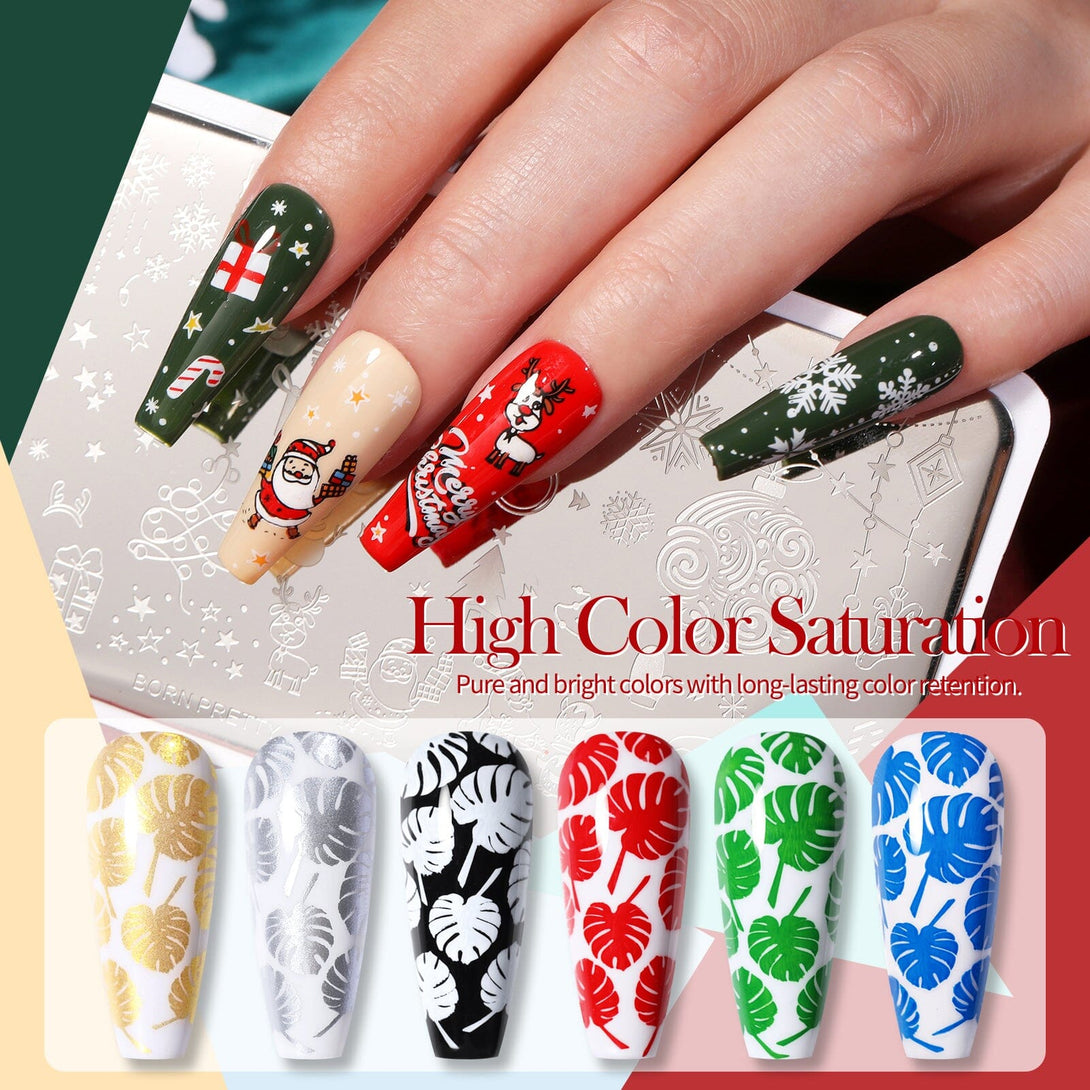 12 Colors Nail Stamping Polish Set 10ml Stamping Nail BORN PRETTY 