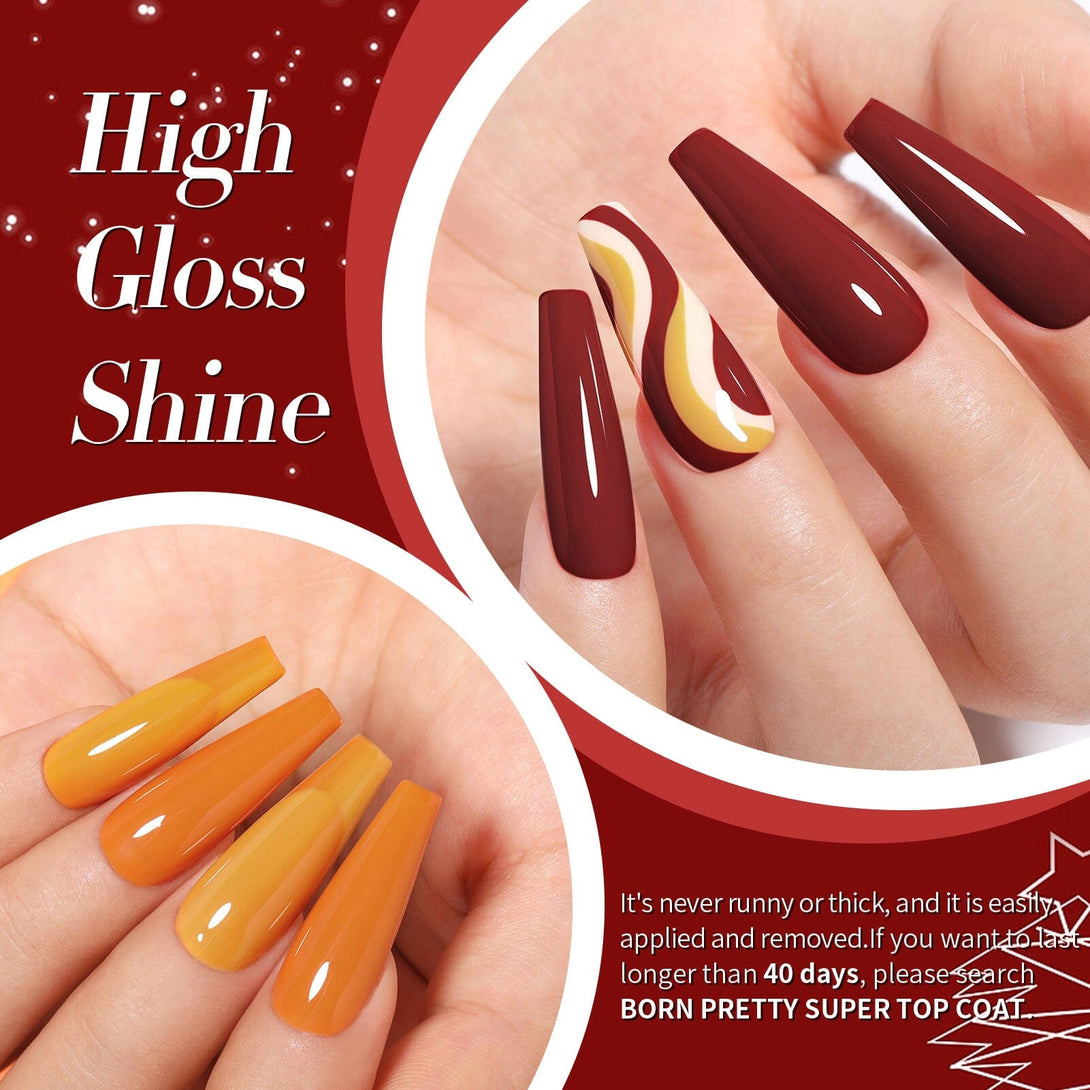 6 Colors Gel Polish Set Maple Caramel 7ml Gel Nail Polish BORN PRETTY 