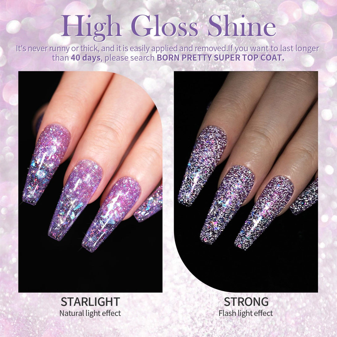 6 Colors Reflective Sequins Gel 5g Gel Nail Polish BORN PRETTY 