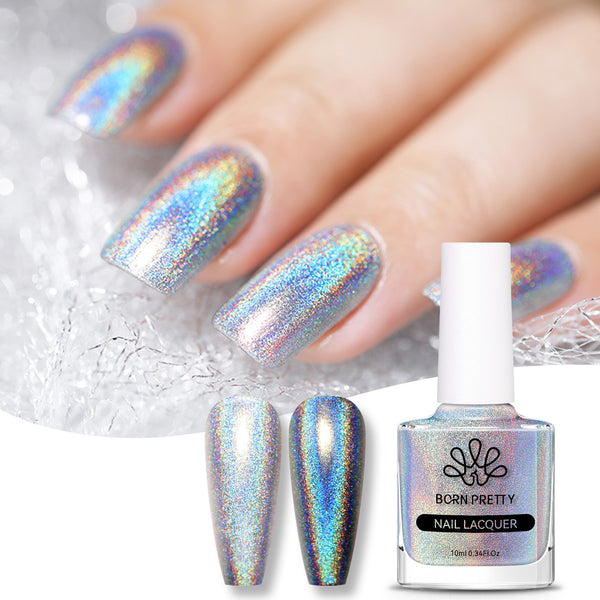 Silver Iridescent Nail Polish 10ml