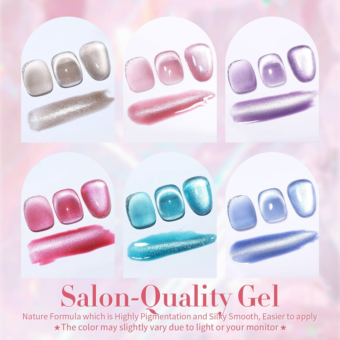 6 Colors Sea Blue Cat Magnetic Gel Polish Set 10ml Gel Nail Polish BORN PRETTY 