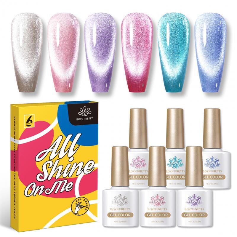 6 Colors Cat Magnetic Gel Polish Set 10ml Gel Nail Polish BORN PRETTY Sea Blue 