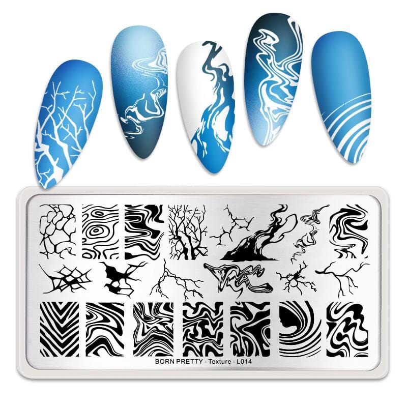 Rectangle Nail Stamping Plates Stamping Nail BORN PRETTY L014 