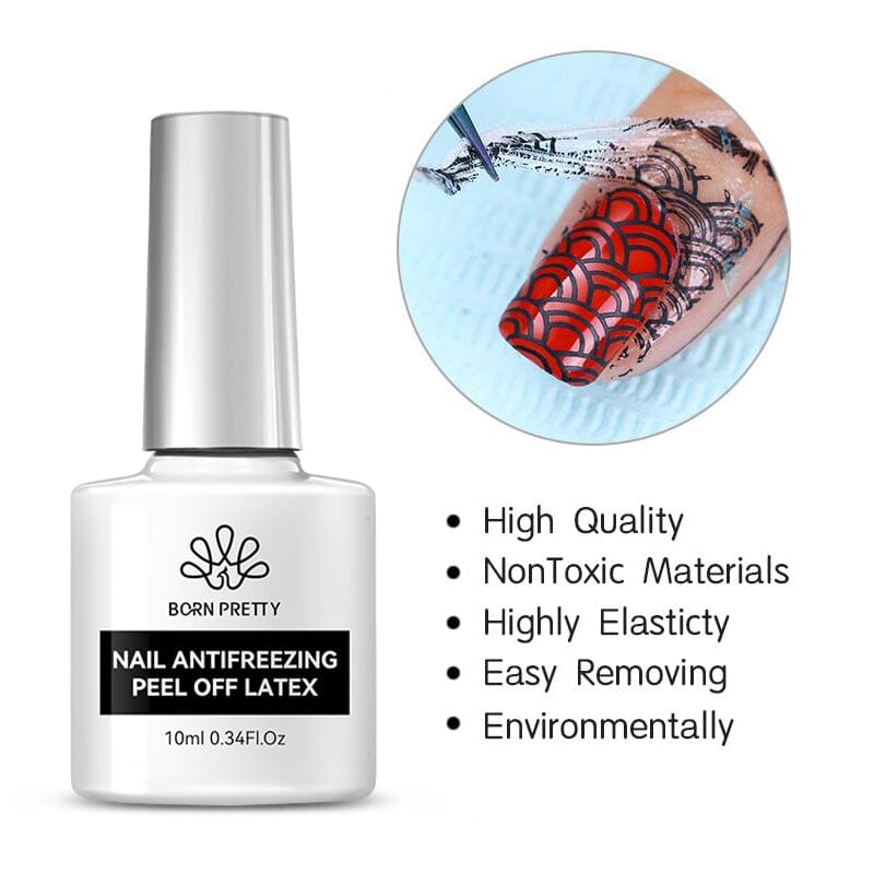 Antifreezing Peel Off Latex 10ml Gel Nail Polish BORN PRETTY 