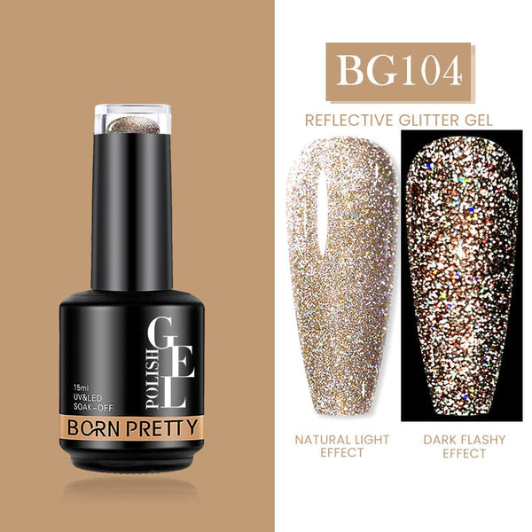 15ml Reflective Glitter Gel BG104 Gel Nail Polish BORN PRETTY 