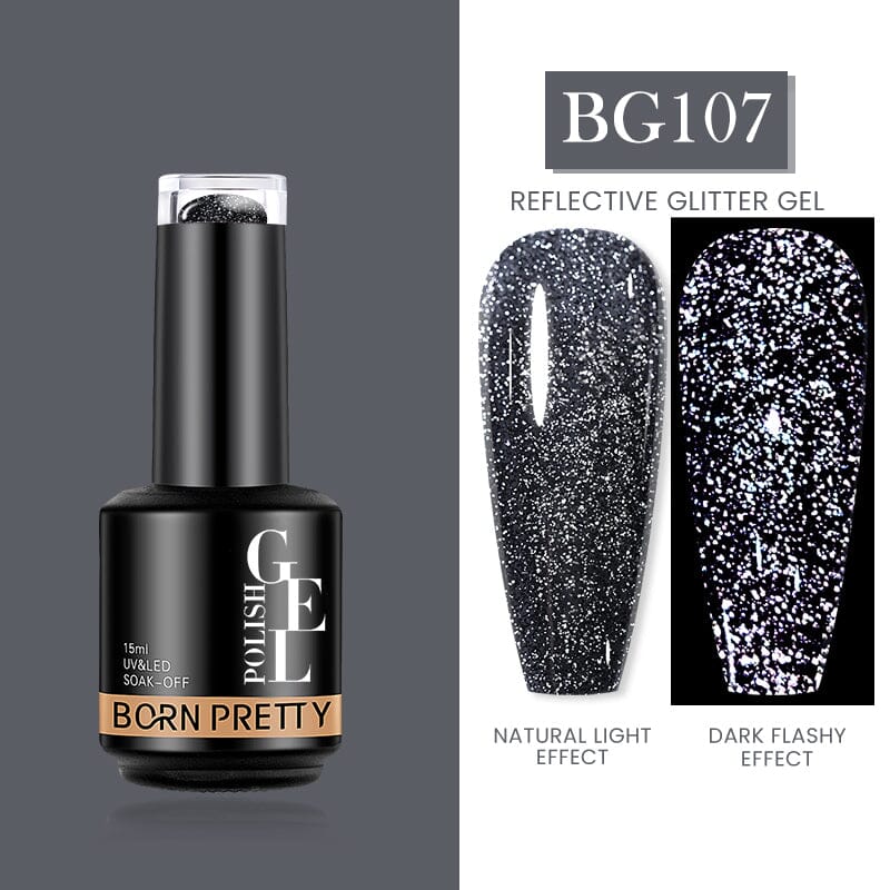 Reflective Glitter Gel BG107 15ml Gel Nail Polish BORN PRETTY 