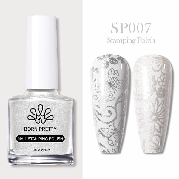 Gray Nail Stamping Polish SP007 10ml Nail Polish BORN PRETTY 