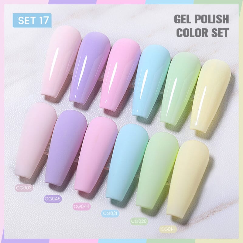 6 Colors Gel Polish Set #17 10ml Gel Nail Polish BORN PRETTY 