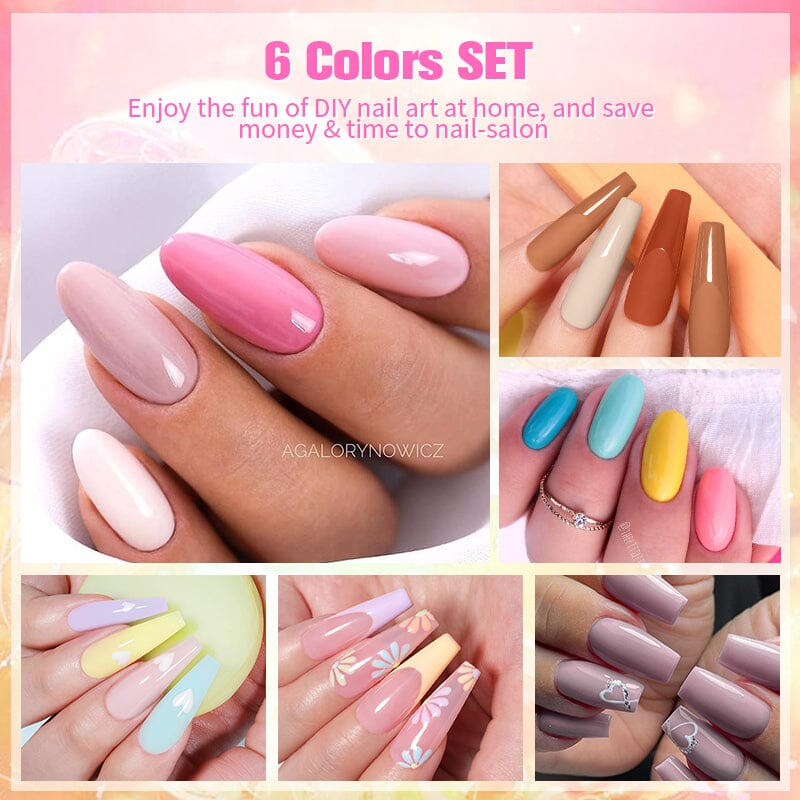 6 Colors Gel Polish Set #17 10ml Gel Nail Polish BORN PRETTY 