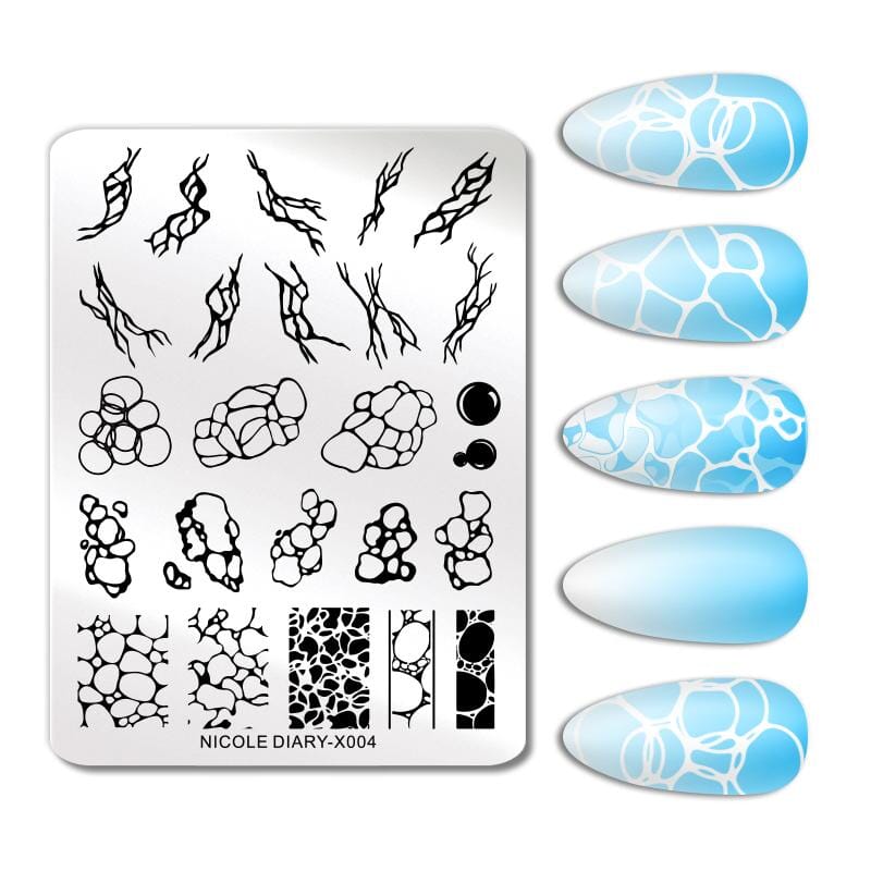 Rectangle Nail Stamping Plates Stamping Nail BORN PRETTY X004 