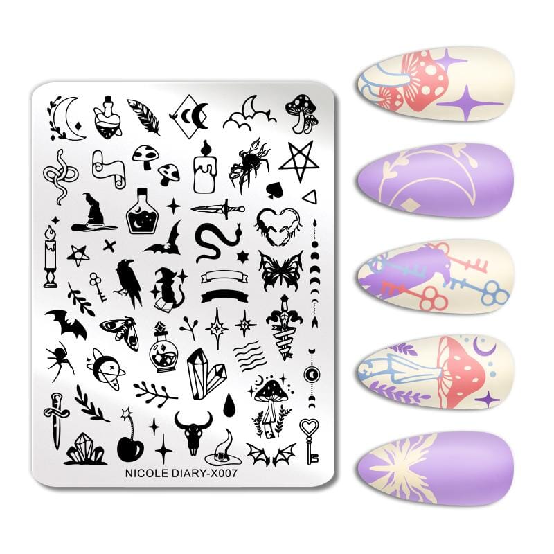 Rectangle Nail Stamping Plates Stamping Nail BORN PRETTY X007 