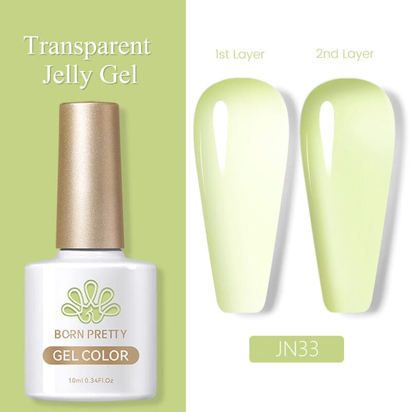 [$0.1 Flash Deal] 10ml Jelly Nude Gel JN33 Gel Nail Polish BORN PRETTY 