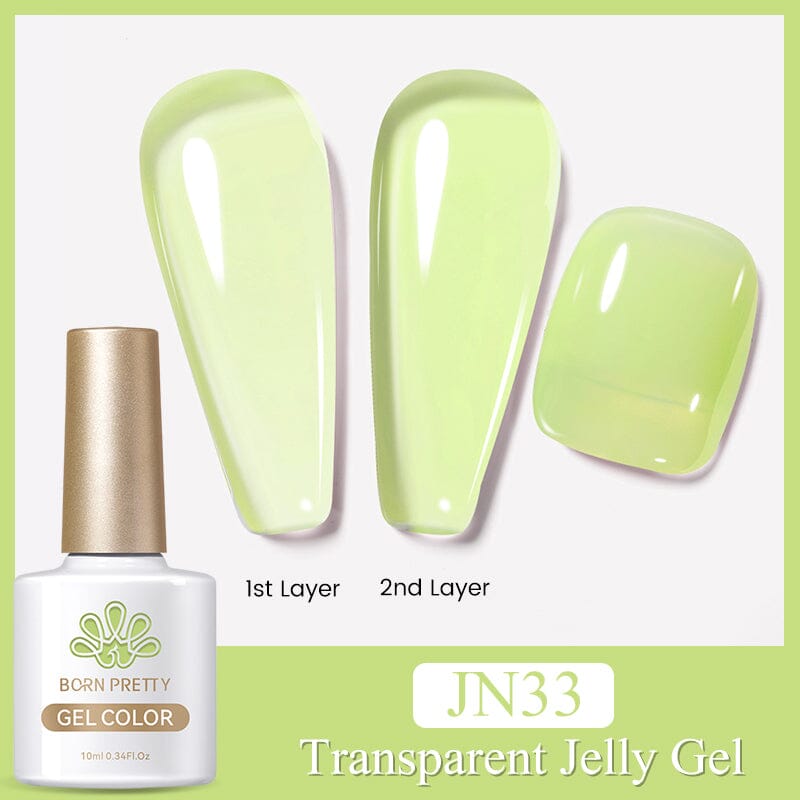 [$0.1 Flash Deal] 10ml Jelly Nude Gel JN33 Gel Nail Polish BORN PRETTY 