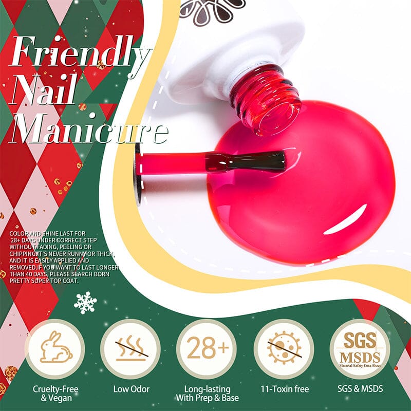 Christmas Color Nail Gel Series 10ml Gel Nail Polish BORN PRETTY 