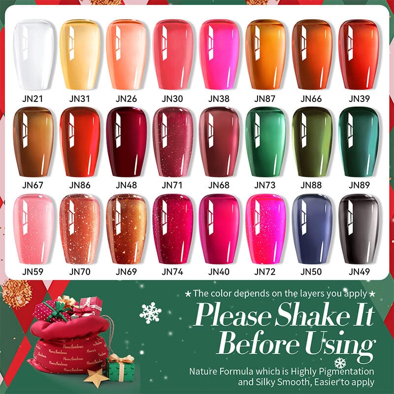 Christmas Color Nail Gel Series 10ml Gel Nail Polish BORN PRETTY 24 Colors 