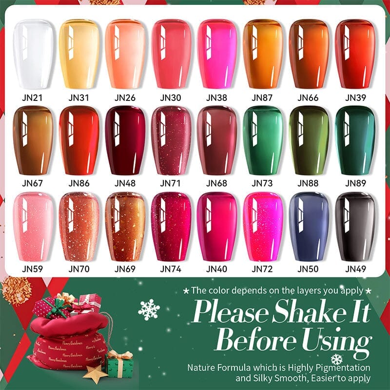 Christmas Series Color Gel Nail Polish 10ml Gel Nail Polish BORN PRETTY 24 Colors 