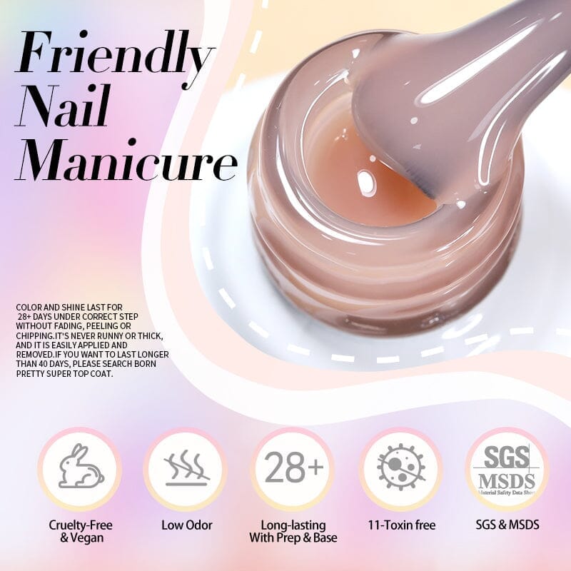 Jelly Nude Gel 10ml Gel Nail Polish BORN PRETTY 