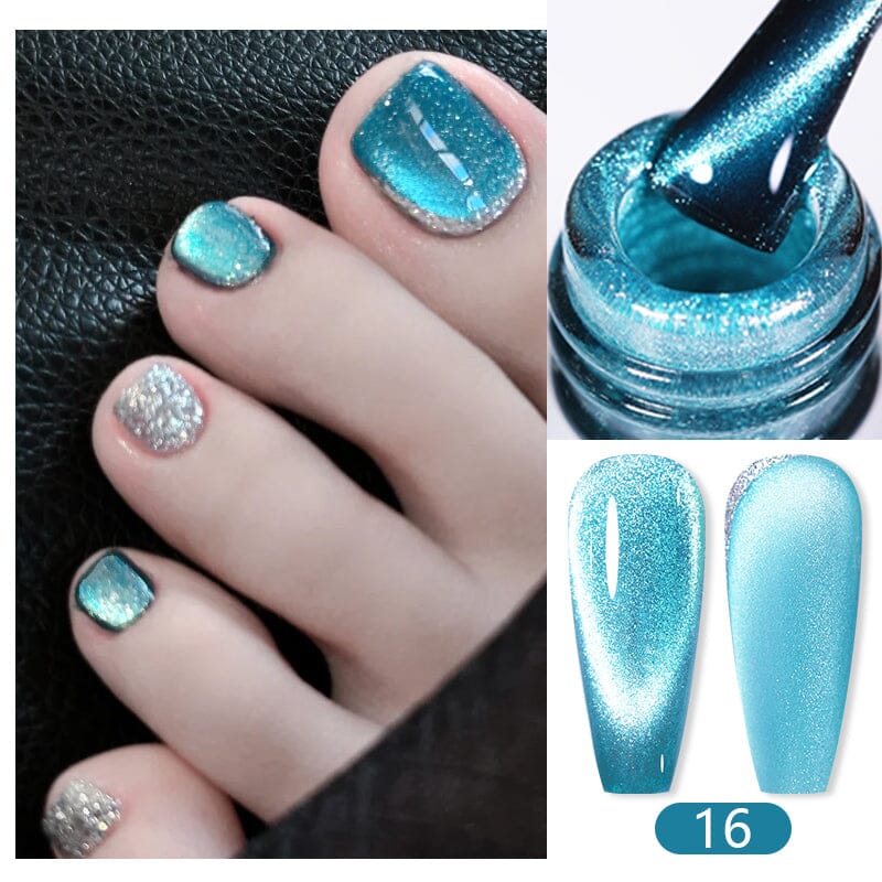 Sea Blue Cat Magnetic Gel 16 10ml Gel Nail Polish BORN PRETTY 