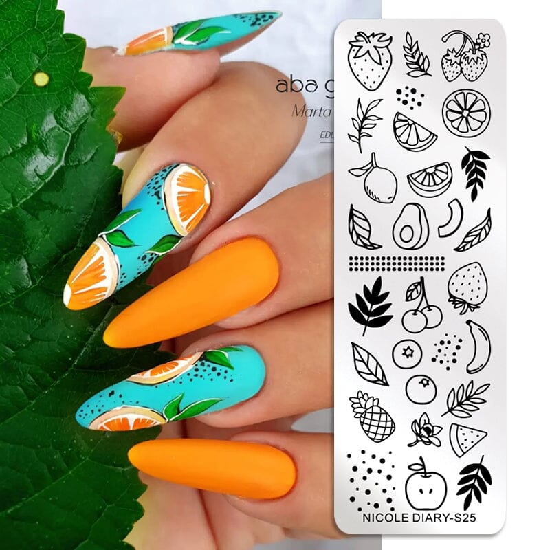 Rectangle Nail Stamping Plate S25 Stamping Nail BORN PRETTY 