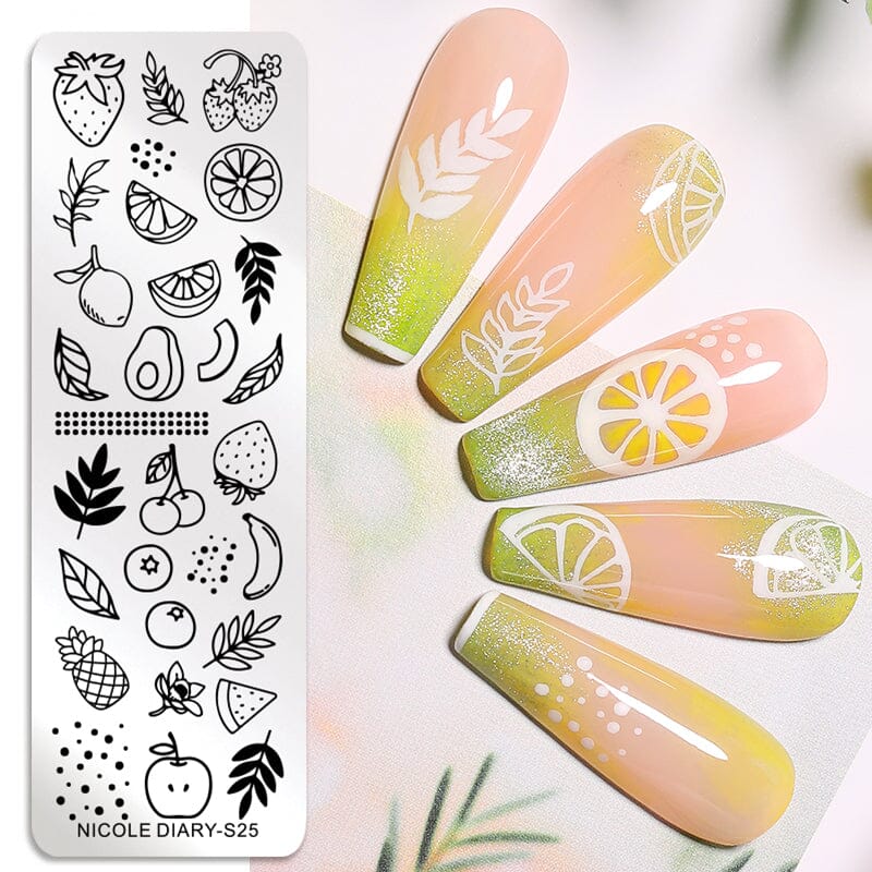 Rectangle Nail Stamping Plate S25 Stamping Nail BORN PRETTY 