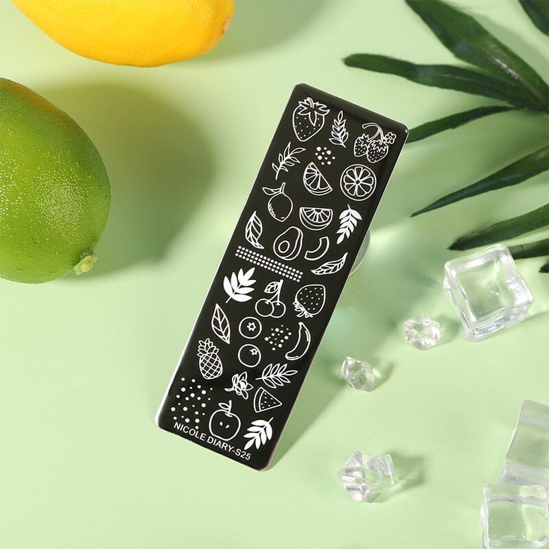 Rectangle Nail Stamping Plate S25 Stamping Nail BORN PRETTY 